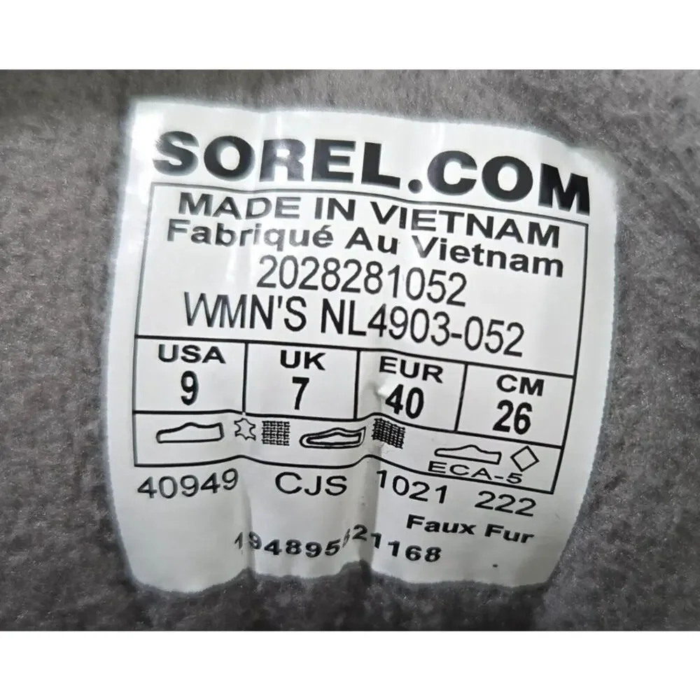 Sorel Women's Size 9 Gray Kinetic Breakthru Caribou Sneaker Boot Lugg Sole #898 - Picture 8 of 9